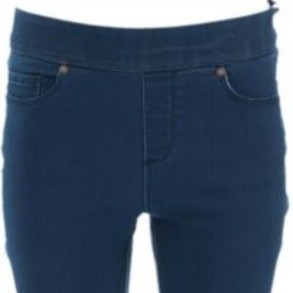 NWT MARTHA STEWART ZIP ANKLE JEANS DARK INDIGO 10P (PETITE) - Picture 2 of 12
